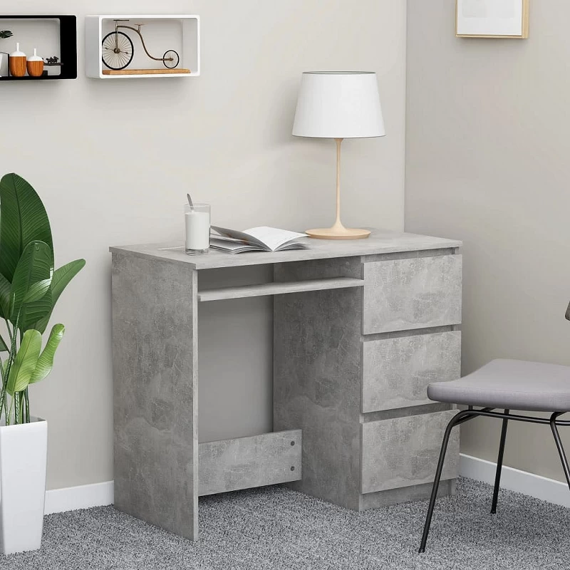Acquista Scrivania Grigio Cemento 90x45x76 cm in Truciolato con riferimento GHV-801377 della ditta GARDENHOME