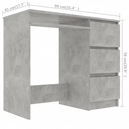 Acquista Scrivania Grigio Cemento 90x45x76 cm in Truciolato con riferimento GHV-801377 della ditta GARDENHOME