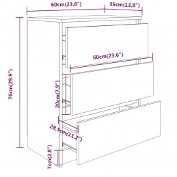 Acquista Credenza Nera 60x35x76 cm in Legno Multistrato con riferimento GHV-801383 della ditta GARDENHOME