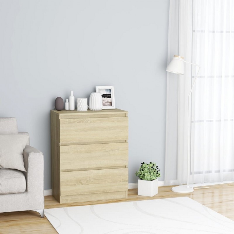 Acquista Credenza Rovere Sonoma 60x35x76 cm in Legno Multistrato con riferimento GHV-801385 della ditta GARDENHOME