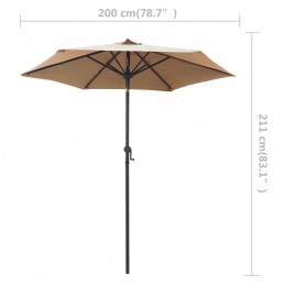 Acquista Ombrellone Grigio Talpa 200x211 cm in Alluminio con riferimento GHV-47207 della ditta GARDENHOME