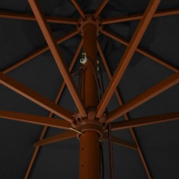Acquista Ombrellone da Esterni con Palo in Legno 300 cm Antracite con riferimento GHV-47214 della ditta GARDENHOME