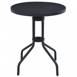 Acquista Tavolo da Giardino Nero 80 cm in Acciaio e Vetro con riferimento GHV-47253 della ditta GARDENHOME
