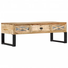 Acquista Tavolino da Caffè 110x50x38 cm in Legno Massello di Mango con riferimento GHV-282760 della ditta GARDENHOME