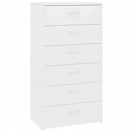 Acquista Credenza con 6 Cassetti Bianca 50x34x96 cm in Legno Multistrato con riferimento GHV-800666 della ditta GARDENHOME