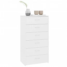 Acquista Credenza con 6 Cassetti Bianca 50x34x96 cm in Legno Multistrato con riferimento GHV-800666 della ditta GARDENHOME