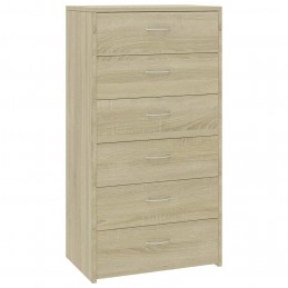 Acquista Credenza con 6 Cassetti Rovere Sonoma 50x34x96 cm in Truciolato con riferimento GHV-800669 della ditta GARDENHOME
