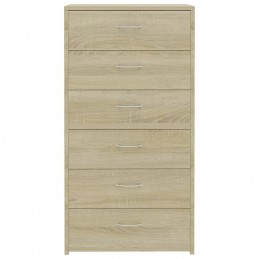 Acquista Credenza con 6 Cassetti Rovere Sonoma 50x34x96 cm in Truciolato con riferimento GHV-800669 della ditta GARDENHOME