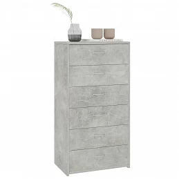 Acquista Credenza con 6 Cassetti Grigio Cemento 50x34x96cm in Truciolato con riferimento GHV-800670 della ditta GARDENHOME
