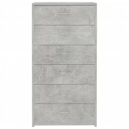 Acquista Credenza con 6 Cassetti Grigio Cemento 50x34x96cm in Truciolato con riferimento GHV-800670 della ditta GARDENHOME