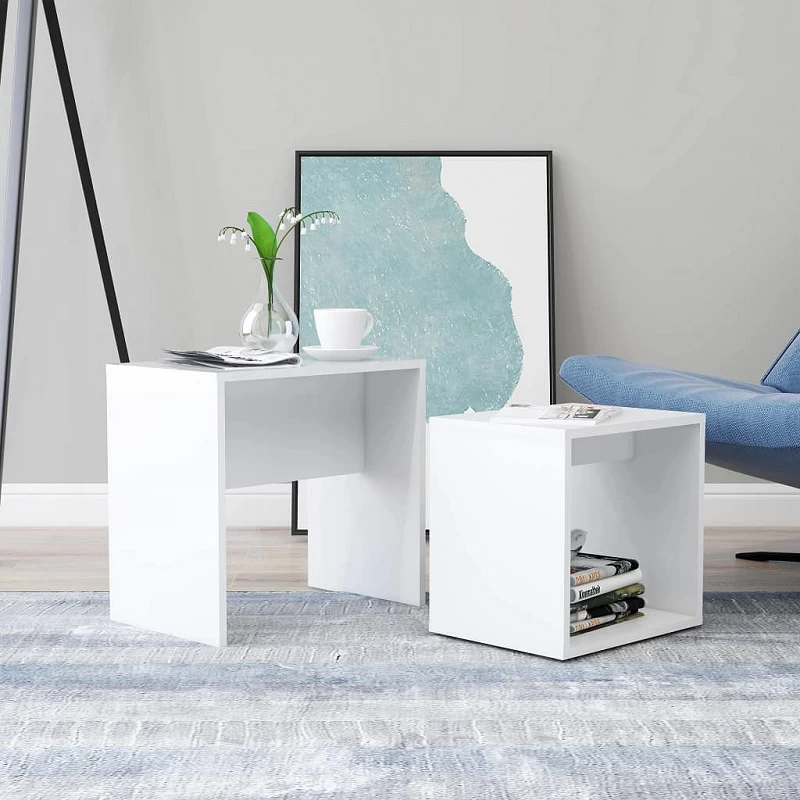 Acquista Tavolino da Salotto Bianco 48x30x45 cm in Legno Multistrato con riferimento GHV-802885 della ditta GARDENHOME