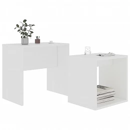 Acquista Tavolino da Salotto Bianco 48x30x45 cm in Legno Multistrato con riferimento GHV-802885 della ditta GARDENHOME