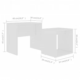 Acquista Tavolino da Salotto Bianco 48x30x45 cm in Legno Multistrato con riferimento GHV-802885 della ditta GARDENHOME