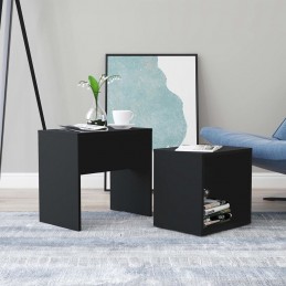 Acquista Set Tavolini da Caffè Neri 48x30x45 cm in Truciolato con riferimento GHV-802886 della ditta GARDENHOME