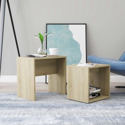 Acquista Set Tavolini da Caffè Rovere Sonoma 48x30x45 cm in Truciolato con riferimento GHV-802888 della ditta GARDENHOME