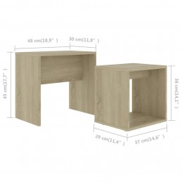 Acquista Set Tavolini da Caffè Rovere Sonoma 48x30x45 cm in Truciolato con riferimento GHV-802888 della ditta GARDENHOME
