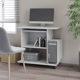 Acquista Scrivania ad Angolo Bianca 80x50x75 cm in Legno Multistrato con riferimento GHV-802894 della ditta GARDENHOME