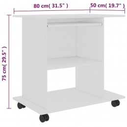 Acquista Scrivania ad Angolo Bianca 80x50x75 cm in Legno Multistrato con riferimento GHV-802894 della ditta GARDENHOME