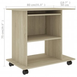 Acquista Scrivania per Computer Rovere Sonoma 80x50x75 cm in Truciolato con riferimento GHV-802897 della ditta GARDENHOME