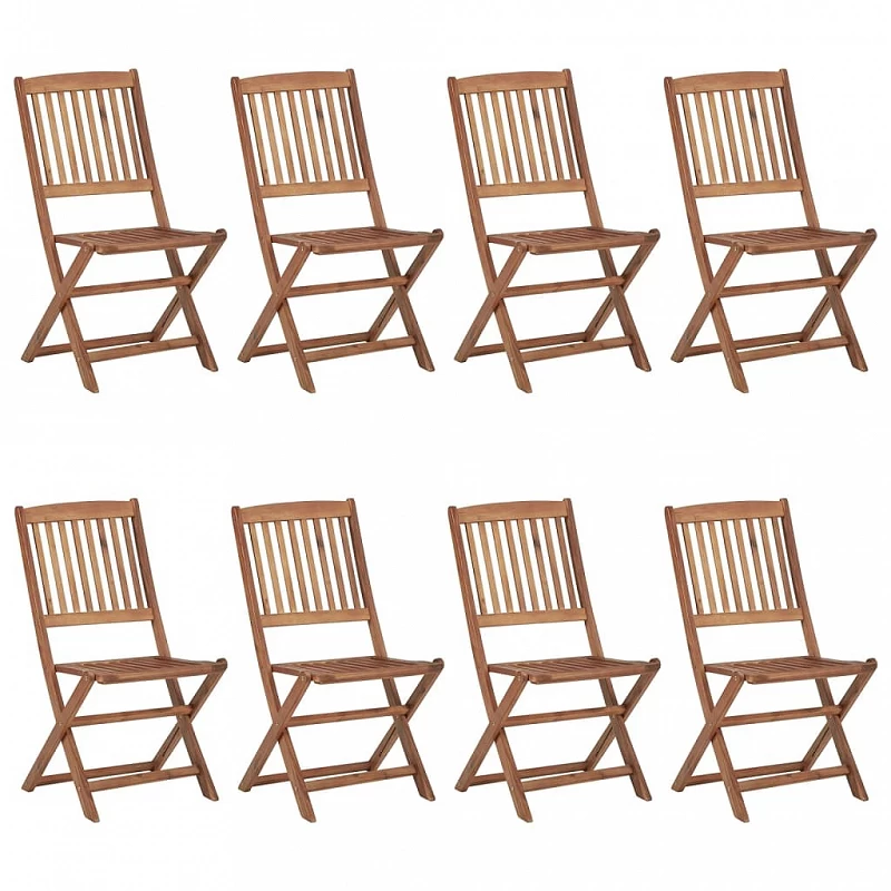Acquista Sedie da Giardino Pieghevoli 8 pz con Legno Massello di Acacia con riferimento GHV-3074939 della ditta GARDENHOME