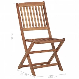 Acquista Sedie da Giardino Pieghevoli 8 pz con Legno Massello di Acacia con riferimento GHV-3074939 della ditta GARDENHOME