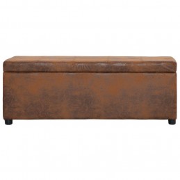 Acquista Panca Vano Portaoggetti 116 cm Marrone Similpelle Scamosciata con riferimento GHV-281315 della ditta GARDENHOME