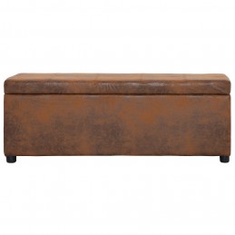Acquista Panca Vano Portaoggetti 116 cm Marrone Similpelle Scamosciata con riferimento GHV-281315 della ditta GARDENHOME
