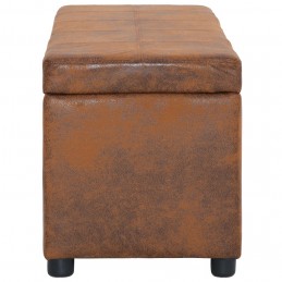 Acquista Panca Vano Portaoggetti 116 cm Marrone Similpelle Scamosciata con riferimento GHV-281315 della ditta GARDENHOME