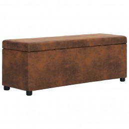 Acquista Panca Vano Portaoggetti 116 cm Marrone Similpelle Scamosciata con riferimento GHV-281315 della ditta GARDENHOME