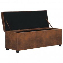 Acquista Panca Vano Portaoggetti 116 cm Marrone Similpelle Scamosciata con riferimento GHV-281315 della ditta GARDENHOME