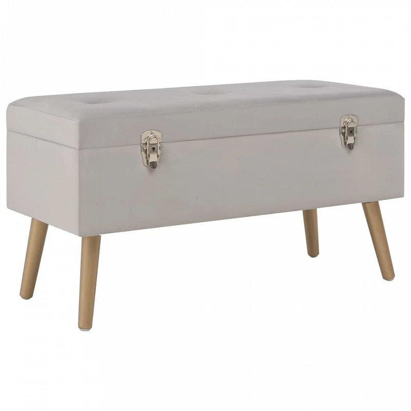 Acquista Panca con Vano Portaoggetti 80 cm Grigio in Velluto con riferimento GHV-329932 della ditta GARDENHOME