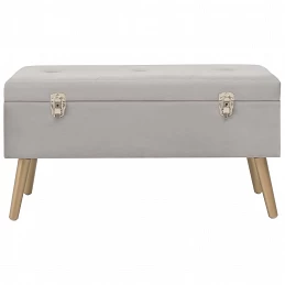 Acquista Panca con Vano Portaoggetti 80 cm Grigio in Velluto con riferimento GHV-329932 della ditta GARDENHOME