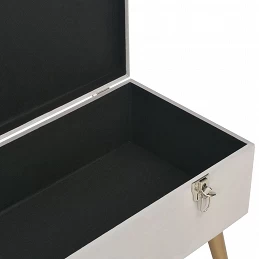 Acquista Panca con Vano Portaoggetti 80 cm Grigio in Velluto con riferimento GHV-329932 della ditta GARDENHOME