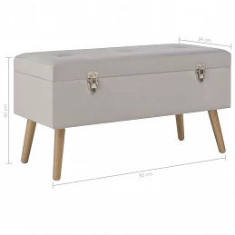 Acquista Panca con Vano Portaoggetti 80 cm Grigio in Velluto con riferimento GHV-329932 della ditta GARDENHOME