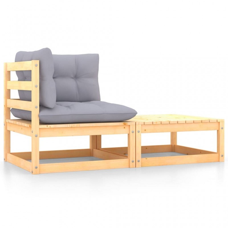 Acquista Set Divani da Giardino 2 pz con Cuscini Legno Massello di Pino con riferimento GHV-805750 della ditta GARDENHOME