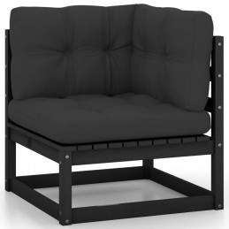 Acquista Set Divani da Giardino 2 pz con Cuscini Massello di Pino Nero con riferimento GHV-805754 della ditta GARDENHOME