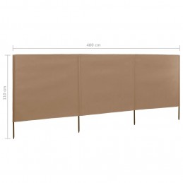Acquista Paravento a 3 Pannelli in Tessuto 400x80 cm Grigio Talpa con riferimento GHV-47143 della ditta GARDENHOME