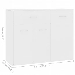 Acquista Credenza Bianca 88x30x70 cm in Legno Multistrato con riferimento GHV-800675 della ditta GARDENHOME