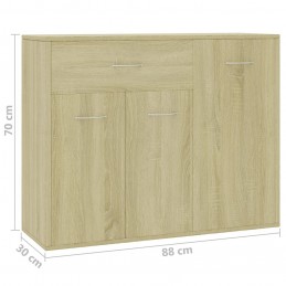Acquista Credenza Rovere Sonoma 88x30x70 cm in Truciolato con riferimento GHV-800678 della ditta GARDENHOME