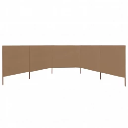 Acquista Paravento a 5 Pannelli in Tessuto 600x80 cm Grigio Talpa con riferimento GHV-47157 della ditta GARDENHOME