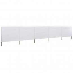 Acquista Paravento a 5 Pannelli in Tessuto 600x120 cm Bianco Sabbia con riferimento GHV-47160 della ditta GARDENHOME