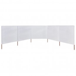 Acquista Paravento a 5 Pannelli in Tessuto 600x120 cm Bianco Sabbia con riferimento GHV-47160 della ditta GARDENHOME