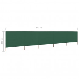 Acquista Paravento a 5 Pannelli in Tessuto 600x120 cm Verde con riferimento GHV-47161 della ditta GARDENHOME