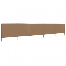 Acquista Paravento a 5 Pannelli in Tessuto 600x120 cm Grigio Talpa con riferimento GHV-47163 della ditta GARDENHOME