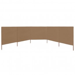 Acquista Paravento a 5 Pannelli in Tessuto 600x120 cm Grigio Talpa con riferimento GHV-47163 della ditta GARDENHOME
