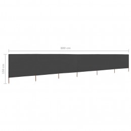 Acquista Paravento a 6 Pannelli in Tessuto 800x120 cm Antracite con riferimento GHV-47176 della ditta GARDENHOME