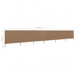 Acquista Paravento a 6 Pannelli in Tessuto 800x120 cm Grigio Talpa con riferimento GHV-47177 della ditta GARDENHOME