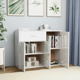 Acquista Credenza Bianco Lucido 88x30x70 cm in Truciolato con riferimento GHV-800681 della ditta GARDENHOME
