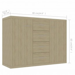 Acquista Credenza Rovere Sonoma 88x30x65 cm in Truciolato con riferimento GHV-800687 della ditta GARDENHOME
