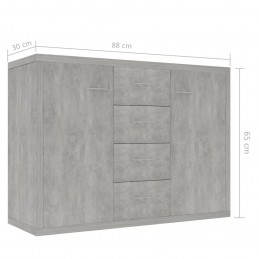 Acquista Credenza Grigio Cemento 88x30x65 cm in Truciolato con riferimento GHV-800688 della ditta GARDENHOME